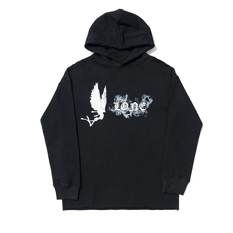 Black vlone friends hoodie hot sale