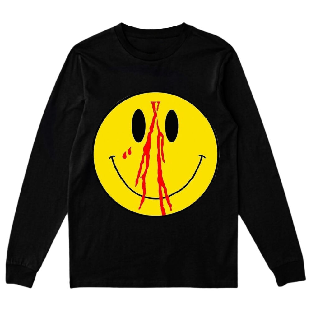 Vlone Blood Smiley Face Sweatshirt – Black