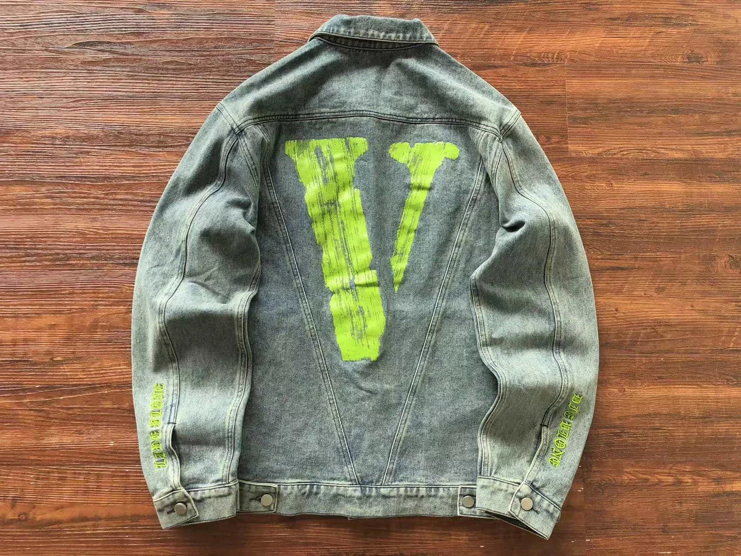 Vlone Green Logo Denim Jacket