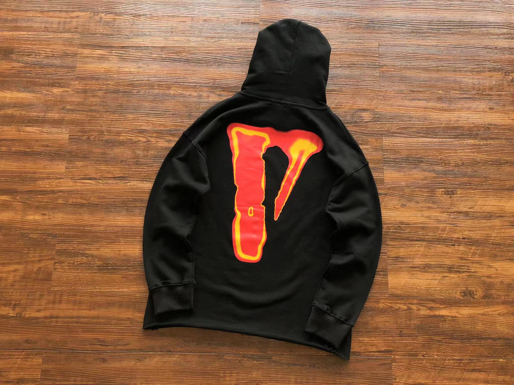 Vlone Hell Fire Black Hoodie Official Vlone