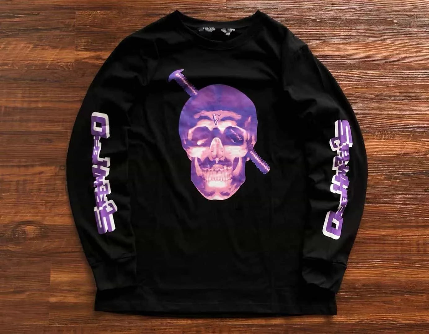 Vlone Purple Skull Black Sweatshirt
