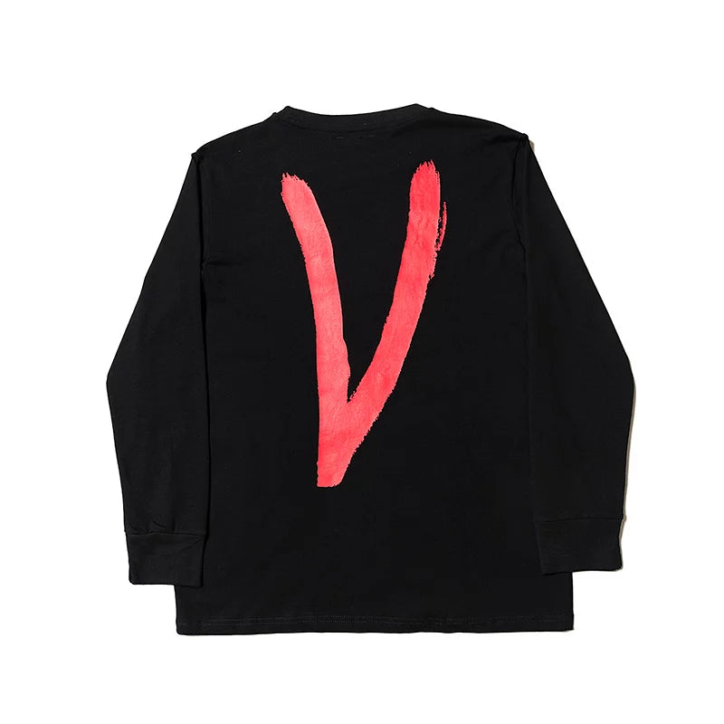 Vlone V Logo Pullover Black Long Sleeve